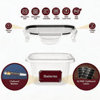 SINYWAY 50 Pcs Food Storage Containers with Lids (24 Containers + 24 Lids+ Labels &amp; Marker), Meal Prep Containers for Pantry Organization and Kitchen Storage BPA-Free Plastic Food Containers Set