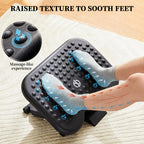 WEPSEN Adjustable Under Desk Footrest,Ergonomic Foot Stool for Under Desk at Work with Massage,3 Height Position 30 Degree Tilt Angle Adjustment,Back Pain Pressure Relief Leg Circulation Office Work Gift
