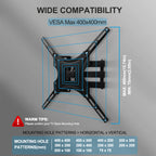 YUANYE 14-55 inch Full Motion TV Wall Mount with Swivel and Articulating Tilt Arm TV Wall Bracket