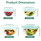 WEPSEN 4 Pack Glass Mixing Bowls Set (3/1.7/0.9/0.6QT),Large Salad Bowls Sets with BPA-Free Lids,Glass Thick Nesting Bowls for Kitchen Baking,Cooking Prep,Storage,Dishwasher Microwave Freezer Safe