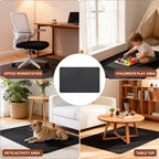 JUNLIN Hardwood Floor Office Chair Mat，55" × 35"，Anti-slip ，Black