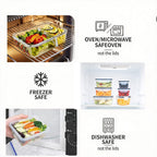 SINYWAY 50 Pcs Food Storage Containers with Lids (24 Containers + 24 Lids+ Labels &amp; Marker), Meal Prep Containers for Pantry Organization and Kitchen Storage BPA-Free Plastic Food Containers Set