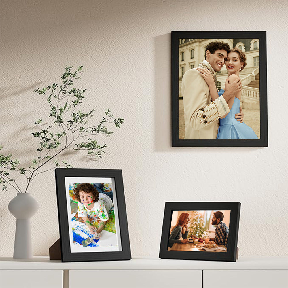 YUANYE 10 Pack Picture Frames Collage Wall Decor, Gallery Frame Set for Wall Mounting or Tabletop Display, Photo Gallery Frame Set for Family, Including 2pcs 8x10, 4pcs 5x7, 4pcs 4x6, Black