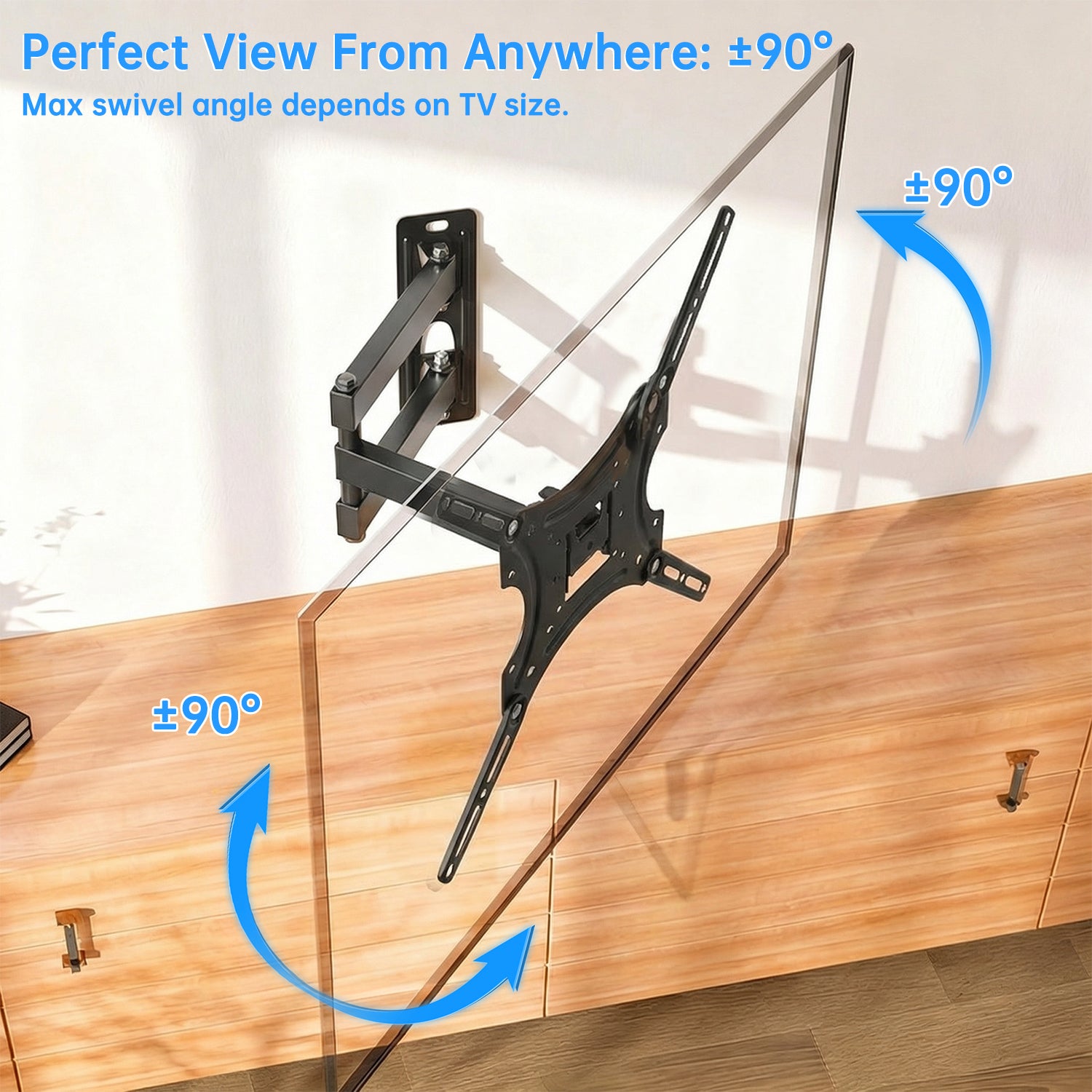 YUANYE 14-55 inch Full Motion TV Wall Mount with Swivel and Articulating Tilt Arm TV Wall Bracket