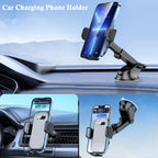 SINYWAY Wireless Car Charger, 15W Fast Charging Auto Clamping Car Charger Phone Mount Air Vent Phone Holder, Fit for Phone Support Wireless Charging (Width 60-90mm) iPhone, Samsung Galaxy/Ultra, Google/LG