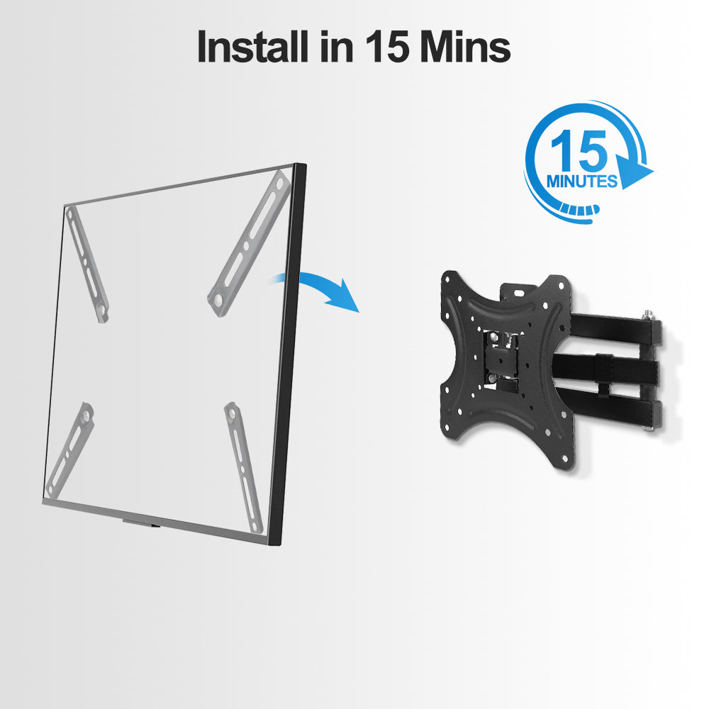 YUANYE 14-55 inch Full Motion TV Wall Mount with Swivel and Articulating Tilt Arm TV Wall Bracket