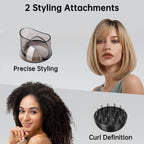 2000W Ionic Hair Dryer, Foldable Fast Drying Blow Dryer with Diffuser & Concentrator Nozzles for Home and Travel Use, Grey