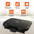 WEPSEN Adjustable Under Desk Footrest,Ergonomic Foot Stool for Under Desk at Work with Massage,3 Height Position 30 Degree Tilt Angle Adjustment,Back Pain Pressure Relief Leg Circulation Office Work Gift