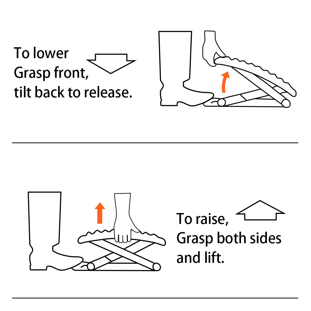 WEPSEN Adjustable Under Desk Footrest,Ergonomic Foot Stool for Under Desk at Work with Massage,3 Height Position 30 Degree Tilt Angle Adjustment,Back Pain Pressure Relief Leg Circulation Office Work Gift