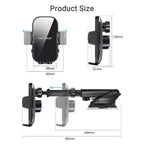 SINYWAY Wireless Car Charger, 15W Fast Charging Auto Clamping Car Charger Phone Mount Air Vent Phone Holder, Fit for Phone Support Wireless Charging (Width 60-90mm) iPhone, Samsung Galaxy/Ultra, Google/LG