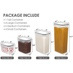 15 Packs Airtight Food Storage Containers Set with Lids, Kitchen Pantry Organization and BPA Free Plastic Canisters Include 24 Labels