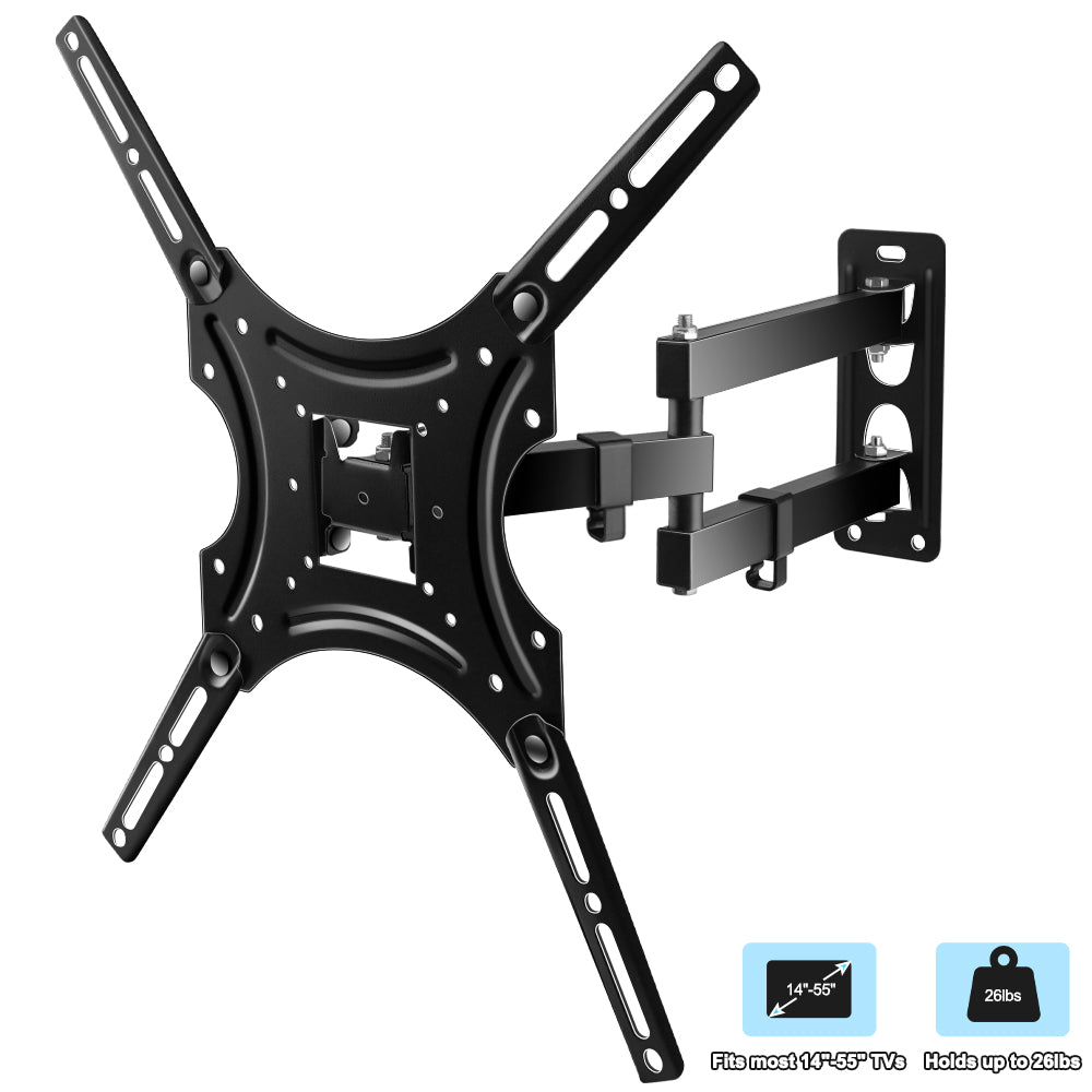 YUANYE 14-55 inch Full Motion TV Wall Mount with Swivel and Articulating Tilt Arm TV Wall Bracket