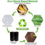 33 Gallon Trash Bags (75Count) ,30-33 Gallon Black Garbage Bags ,Garbage Can Liners with Tying Ropes