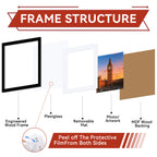 YUANYE 10 Pack Picture Frames Collage Wall Decor, Gallery Frame Set for Wall Mounting or Tabletop Display, Photo Gallery Frame Set for Family, Including 2pcs 8x10, 4pcs 5x7, 4pcs 4x6, Black