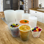 Deli Containers with Lids [50 Set] 25-32 Oz Quart Size & 25-16 Oz Meal Prep Ccontainers Reusable,Deli Food Storage Containers  ,BPA Free, Stackable, Leakproof, Microwave and Freezer Safe