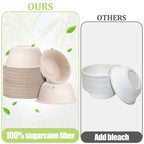 Alpacasso Paper Bowls,Disposable Bowls, Eco-Friendly Heavy-Duty Round Bowls,12 oz,100 Pack