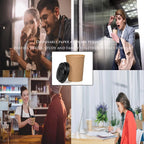 100 Pack 12 oz Paper Coffee Cups, Disposable Coffee Cups with Lids and Sleeves for Home and Cafes.