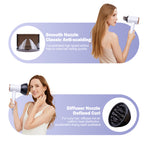 YUANYE Ionic Hair Dryer, 2100W Professional Blow Dryer, Negative Ion Technolog Drying with 3 Heating, 2 Speed, 2 Nozzle for Home Salon Travel