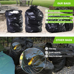 40-45 Gallon Trash Bags, 1.5Mil, Black Heavy Duty Garbage Can Liners 36'' x 44'' (60 Count)