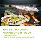 Alpacasso Aluminum Foil ,Aluminum Foils Roll with Serrated Cutter,12inx300SQ. FT