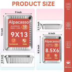 20 Pack Aluminum Pans ,  10 Large 9x13 Foil Pans Half Size & 10 Small 8x6  Tin Foil Baking Pans With Lids