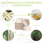 Alpacasso Paper Bowls,Disposable Bowls, Eco-Friendly Heavy-Duty Round Bowls,12 oz,100 Pack