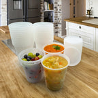 25 Set 32 oz Meal Prep Deli Containers with Lids, Stackable, Leakproof, Microwave and Freezer Safe
