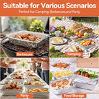 20 Pack Aluminum Pans ,  10 Large 9x13 Foil Pans Half Size & 10 Small 8x6  Tin Foil Baking Pans With Lids