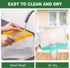 24 Pack Food Storage Bag, Freezer Bags , Reusable Silicone Storage Bags BPA Free (24Pack-8 Gallon Bags+8 Sandwich Bags+8 Snack Bags)