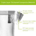 50 Packs Mylar Bags for Food Storage 1 Quart(7"x 10") Reusable Mylar Bags 400cc Thick 5.5 Mil,Heat Sealable Mylar Bags for Food Storage Zipper Pouches