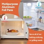20 Pack Aluminum Pans ,  10 Large 9x13 Foil Pans Half Size & 10 Small 8x6  Tin Foil Baking Pans With Lids