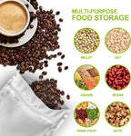 50 Packs Mylar Bags for Food Storage 1 Quart(7"x 10") Reusable Mylar Bags 400cc Thick 5.5 Mil,Heat Sealable Mylar Bags for Food Storage Zipper Pouches