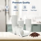 100 Pack 12 oz Disposable Cups, To Go Hot Cups,Leak-Free Food Safe Paper Cups